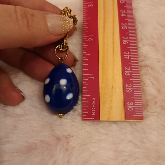 𝑷𝒐𝒓𝒄𝒆𝒍𝒂𝒊𝒏 𝑩𝒍𝒖𝒆 𝑬𝒈𝒈 𝒀𝟐𝑲 𝑷𝒆𝒏𝒅𝒂𝒏𝒕 𝑵𝒆𝒄𝒌𝒍𝒂𝒄𝒆 - Picture 5 of 9